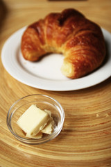 Croissant and butter