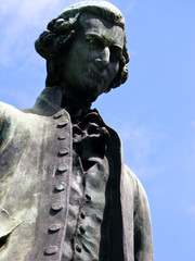 Statue de Jean-Jacques Rousseau à Chambéry en Savoie