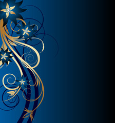 golden floral background