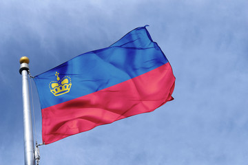 Fototapeta na wymiar drapeau Liechtenstein