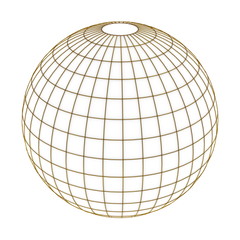 Globe in gold net