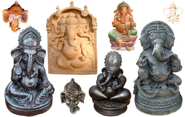 Keuken spatwand met foto Indian Lord Ganesh - Hindu God Sculpture & Statues © VectorShots