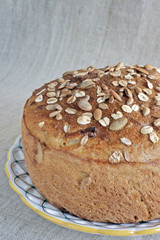 A loaf of bread on canvas