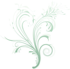 Fototapeta na wymiar Vectorized scroll design element with floral ornaments