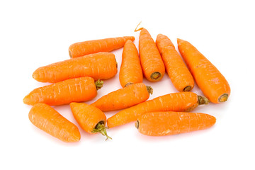 Carrots on a white background