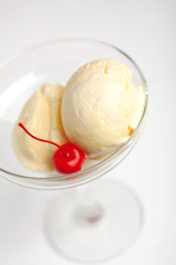 ice-cream with cherry