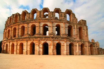 Fotobehang Tunesië Colosseum in El Djem Tunesië Afrika