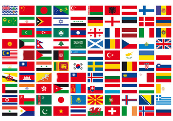 bandiere asia europa - 13679747