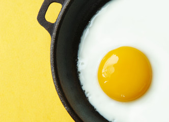 Fried Egg in an Iron Skillet