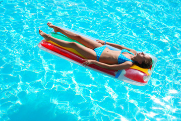 Girl in swimming pool