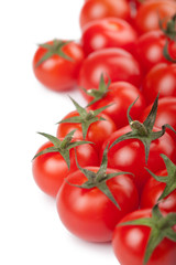 ripe tomatoes background isolated
