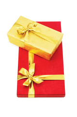 Gift boxes isolated on the white background