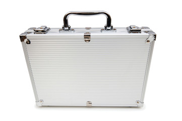 Metal case isolated on the white background