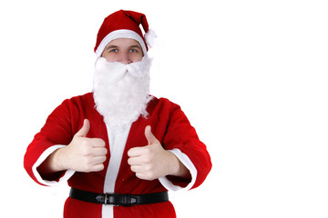 Santa Claus with thumbs up