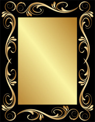 golden floral frame