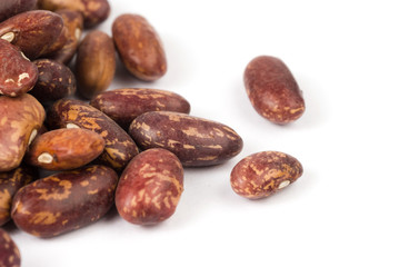 Beans on white background