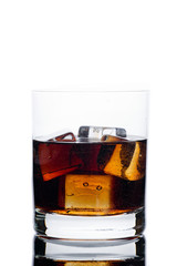 Drink with cola and whiskey