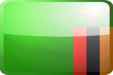 Flag of Zambia button
