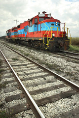 Naklejka premium Electro-diesel locomotive