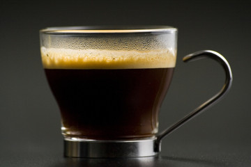 Espresso coffee cup with cream