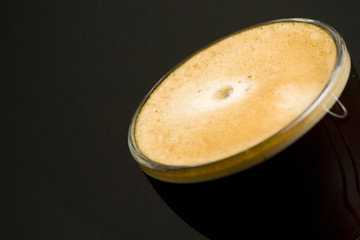 Espresso coffee cup with cream