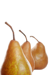 three pears Isolated
