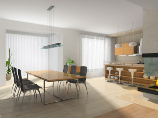Interior of kitchen