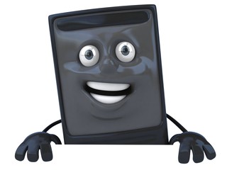 Ordinateur avec un panneau blanc