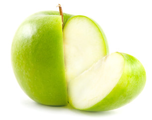 apple and its quarter slice