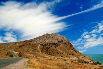 sea coast at the  summer day