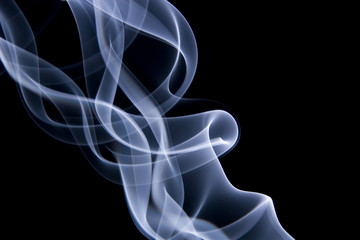 Naklejka premium blue smoke on black
