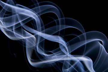 Fototapeta premium blue smoke on black