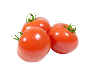 Three shiny tomato