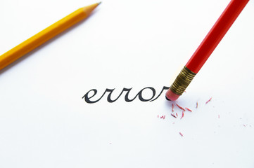 pencil erasing an 