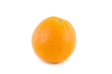 Single orange  on white background.Isolated