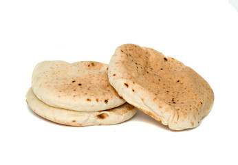 Pitas isolated on white background