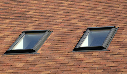 two windows on roof