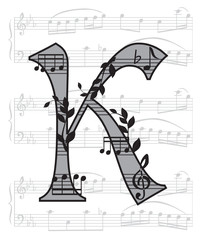 Letter with music