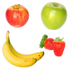 fruit set isolated on white