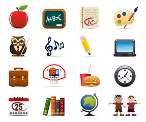 School And Education Icon Set