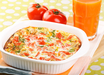 Omelette with vegetables