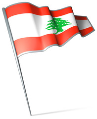 Flag pin - Lebanon
