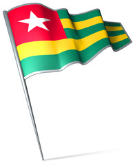 Flag pin - Togo