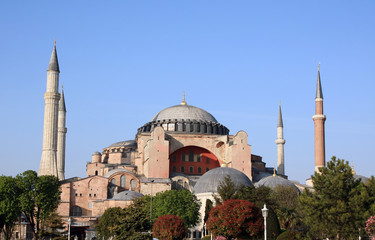 Fototapeta na wymiar Słynny kościół Hagia Sophia w Stambule