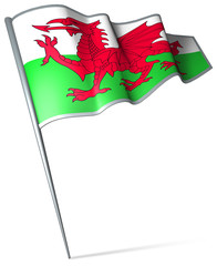 Flag pin - Wales
