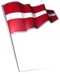 Flag pin - Latvia
