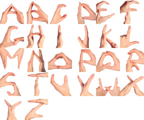 hands represents letter a