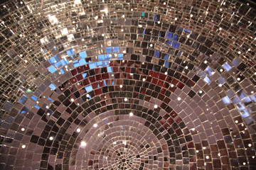 closeup mirror ball