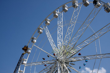 Naklejka premium Fête foraine au Dam, Amsterdam