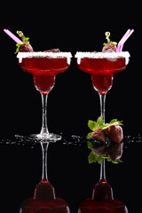 Strawberry margaritas